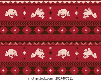 Andean style ethnic pattern material