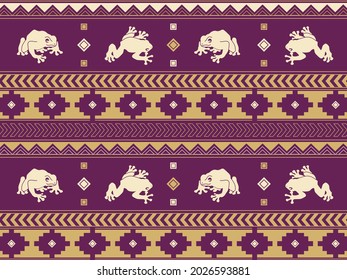 Andean style ethnic pattern material