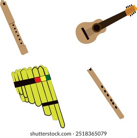 Andean wind and string musical instruments