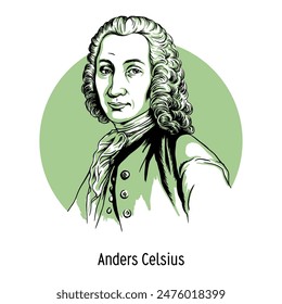 Anders Celsius fue un astrónomo, geólogo y meteorólogo sueco, creador de una nueva escala para medir la temperatura, que más tarde recibió su nombre. Profesor de Matemáticas y Astronomía. Dibujo a mano