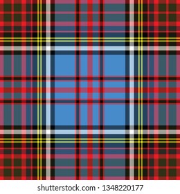Anderson's Modern Tartan. Element for the seamless pattern. Tartan imitation for prints on fabric and clothing, interior decoration, Scottish-style websites.  Frequent weave 