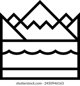 andes icon. Thin linear style design isolated on white background