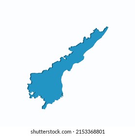 Andhra Pradesh map vector design