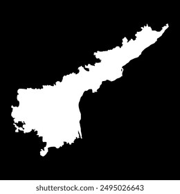Andhra Pradesh State Map, Administrative Gliederung Indiens. Vektorillustration.