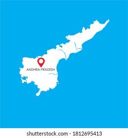 Andhra Pradesh state map in India