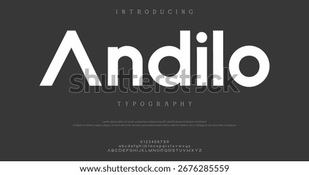Andilo modern stylish typography capital alphabet letter logo design