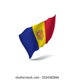 Andora flag, vector illustration on a white background