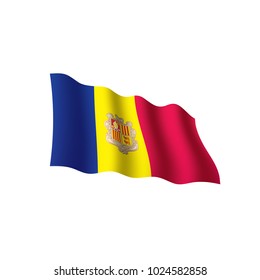 Andora flag, vector illustration on a white background