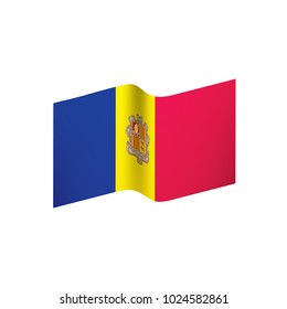 Andora flag, vector illustration on a white background