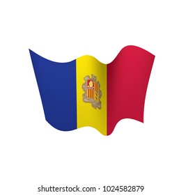 Andora flag, vector illustration on a white background
