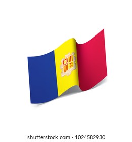 Andora flag, vector illustration on a white background