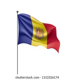 Andora flag, vector illustration on a white background