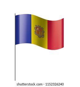 Andora flag, vector illustration on a white background