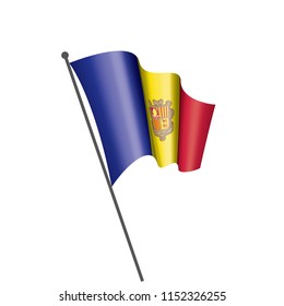 Andora flag, vector illustration on a white background