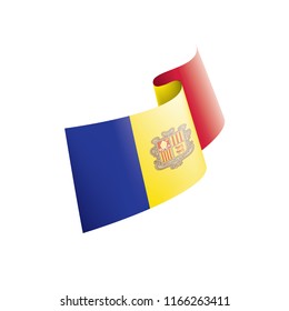Andora flag, vector illustration on a white background