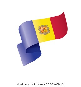 Andora flag, vector illustration on a white background