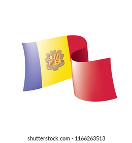 Andora flag, vector illustration on a white background
