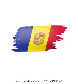 Andora flag, vector illustration on a white background