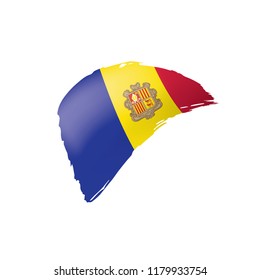 Andora flag, vector illustration on a white background
