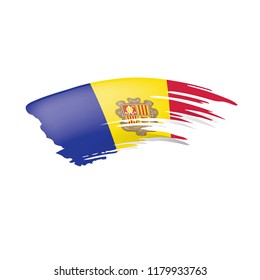 Andora flag, vector illustration on a white background