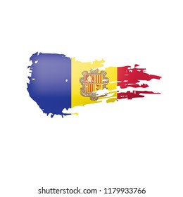 Andora flag, vector illustration on a white background
