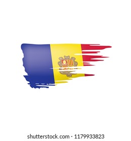 Andora flag, vector illustration on a white background