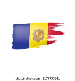 Andora flag, vector illustration on a white background