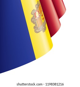 Andora flag, vector illustration on a white background