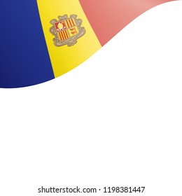 Andora flag, vector illustration on a white background