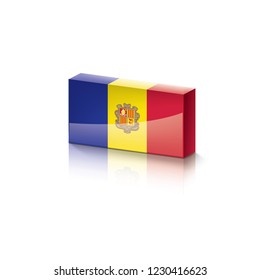 Andora flag, vector illustration on a white background