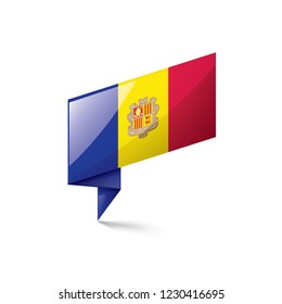 Andora flag, vector illustration on a white background