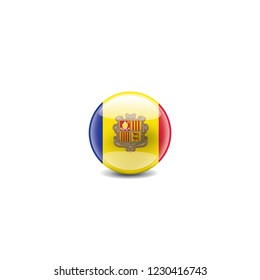 Andora flag, vector illustration on a white background