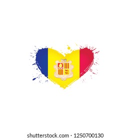 Andora flag, vector illustration on a white background