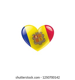Andora flag, vector illustration on a white background