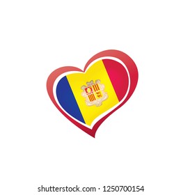 Andora flag, vector illustration on a white background