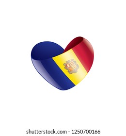 Andora flag, vector illustration on a white background