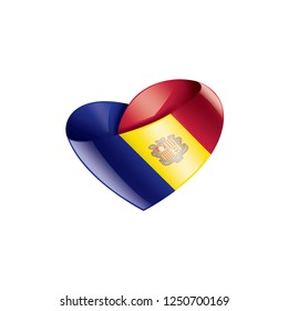 Andora flag, vector illustration on a white background