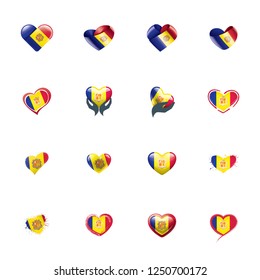 Andora flag, vector illustration on a white background