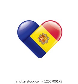 Andora flag, vector illustration on a white background