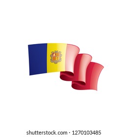 Andora flag, vector illustration on a white background