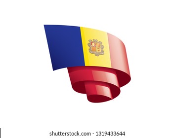 Andora flag, vector illustration on a white background