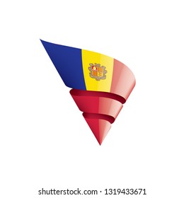 Andora flag, vector illustration on a white background
