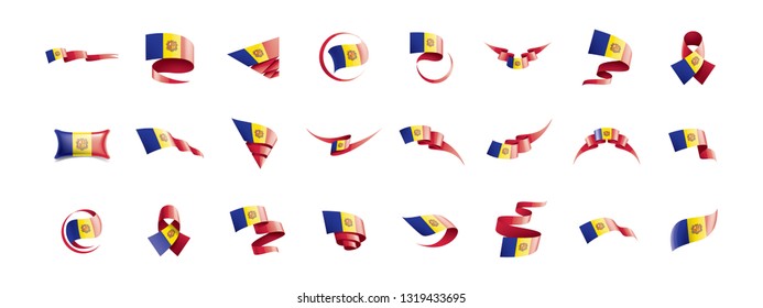 Andora flag, vector illustration on a white background