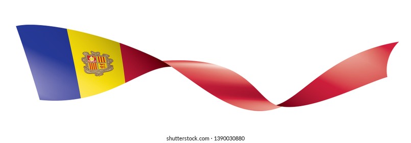 Andora flag, vector illustration on a white background