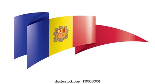 Andora flag, vector illustration on a white background