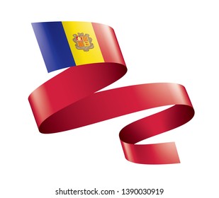 Andora flag, vector illustration on a white background