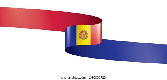 Andora flag, vector illustration on a white background