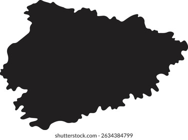 Andorra black map silhouette vector style with white background