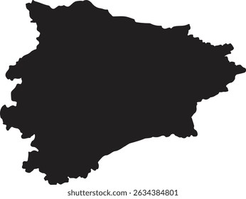 Andorra black map silhouette vector style with white background