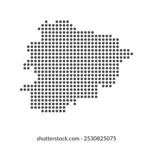 Andorra - Dotted Map. Map formed by Dots. Vector Illustration